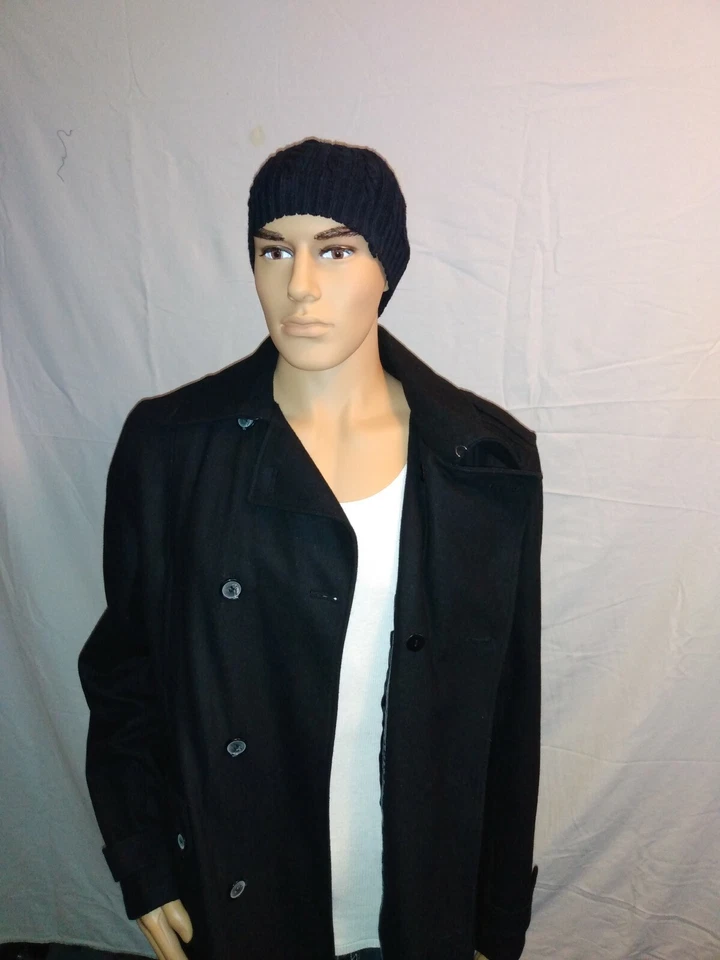 Chaquetón Twentyone Los Angeles para hombre mezcla de lana negro longitud media talla XL Foto 3 de 4