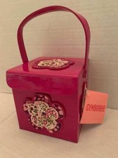 Gymboree Pretty in Plums Flower Box Purse w Attached Fabric Flowers NWT