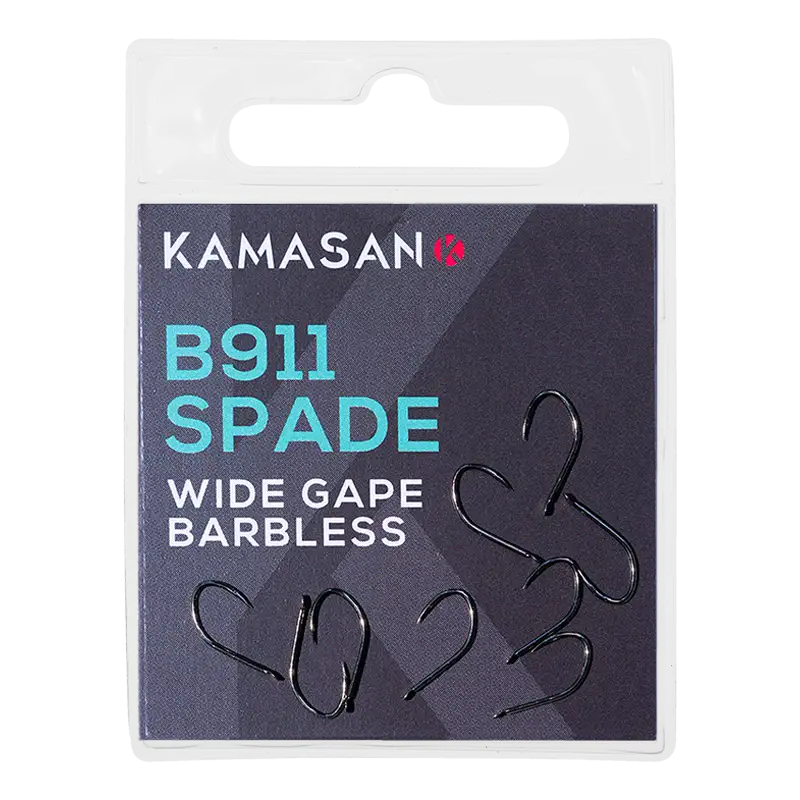 Size 20 B911 Spade End Wide Gape Barbless Fine Wire Hooks Kamasan
