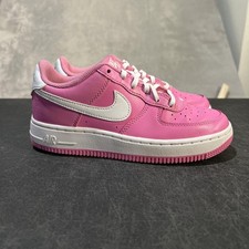 Nike Air Force 1 Low Shoes Youth 3Y Playful Pink Leather Sneakers FV5948-600
