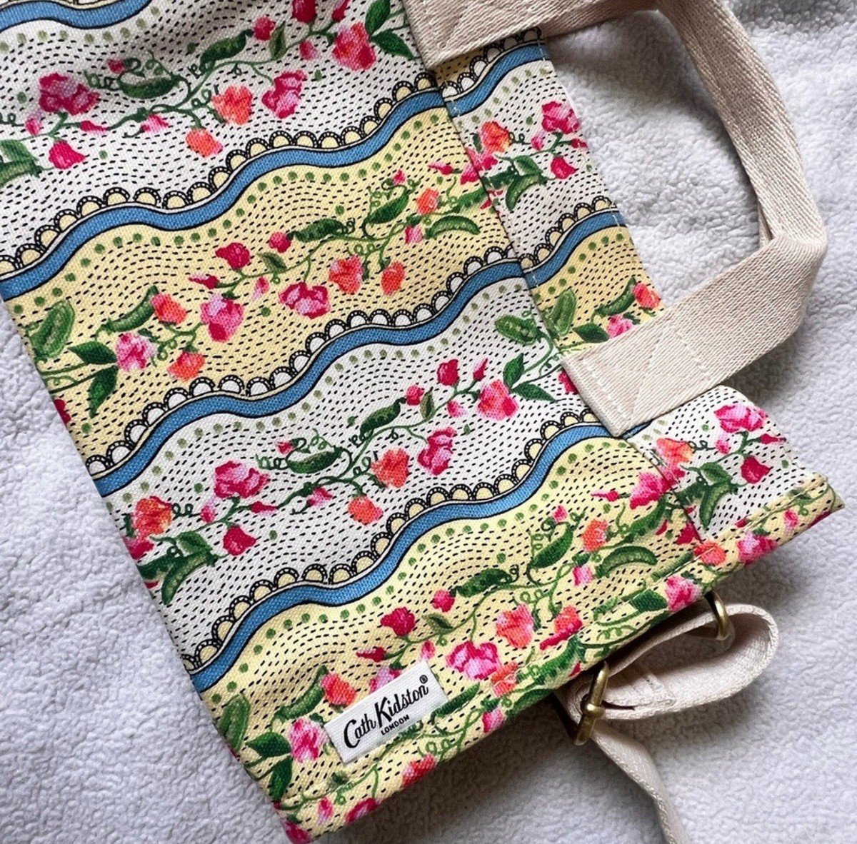 Cath Kidston White Floral Crossbody Tote Bag View 2
