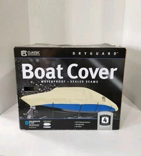 Classic Accessories Boat Cover Waterproof  Sealed Seams 17-19 foot V-Hull Read