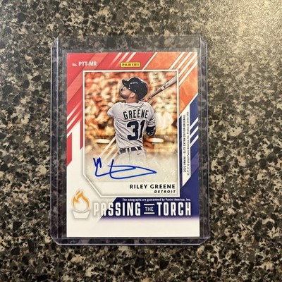 2022 Panini Elite Extra Edition Passing the Torch Magglio Ordonez, Riley Greene 