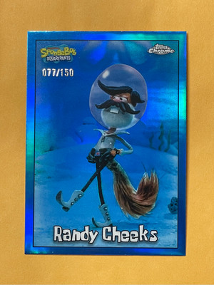 2025 Topps Chrome Spongebob Randy Cheeks Blue Refractor #112 /150