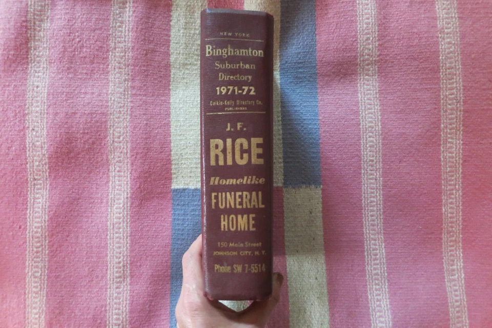 Guía telefónica de colección 1971-72 Calkin-Kelly Suburban Directory Binghamton Nueva York Foto 2 de 4