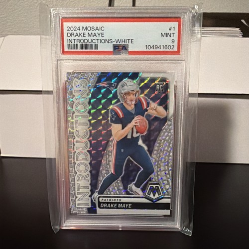 Drake Maye [White] #1 2024 Panini Mosaic Introductions card