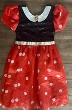 Disney Store Minnie Mouse Dress Halloween Costume Size Large 10/12 