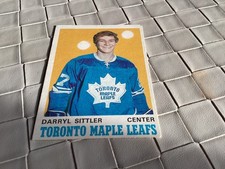 1970 OPC HOCKEY 218 DARRYL SITTLER NEAR  ROOKIE CARD NEAR MINT LEAFS. rookie card picture