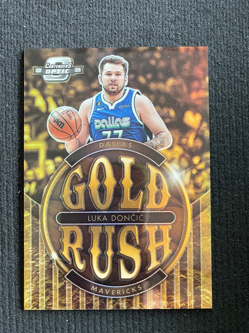 Luka Doncic 2022-23 Panini Contenders Optic Gold Rush SP #5