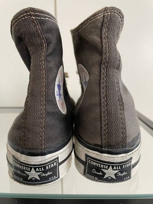 Vintage 1970's Converse Chuck Taylor Sneakers Size 6 Black Deadstock