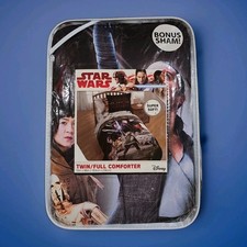 Disney Star Wars Twin Full Comforter with Sham The Last Jedi 72x86 bedding NEW