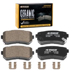 Rear Brake Pads w/Hardware for 2010 2011 2012 2013-2017 Hyundai Tucson 2.0L 2.4L