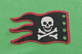 LEGO Pirate Ship Flag 8 x 5 Wave Skull & Crossbones Pattern  6281 6289 6290