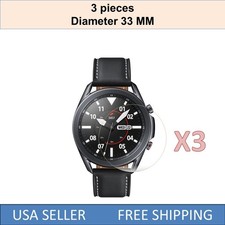 3 pack 33 mm Size Round TPU Clear Film Smart Watch Screen Protectors Universal