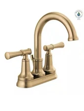 Delta Chamberlain 8in. Widespread Double Handle Bathroom Faucet Champagne Bronze