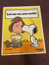 Vintage Playskool Snoopy Patty Wood Puzzle Smile Schulz Peanuts 1966