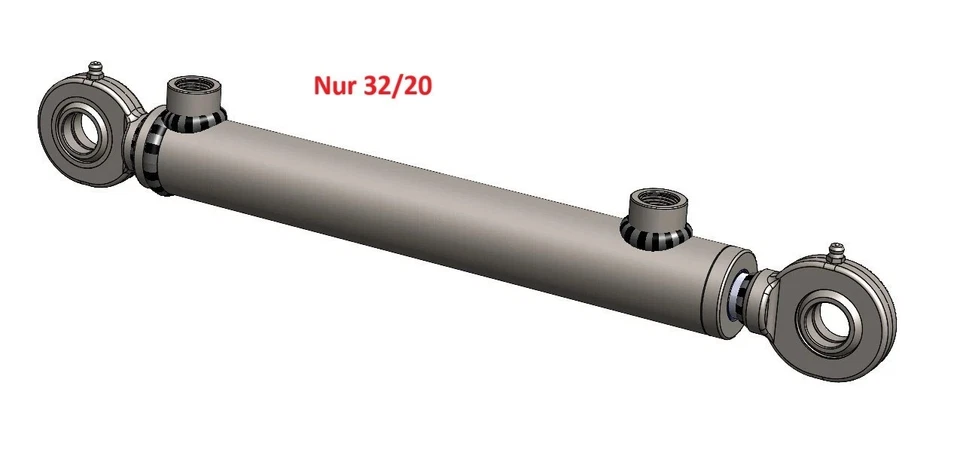 Hydraulik-Zylinder doppelwirkend Mit Gelenkauge 32/20-40/25-50/30-60/40-70/40 - Bild 2 von 3