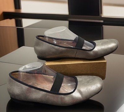 SOUL by Naturalizer Women's Brilliant Mary Jane Ballet Flat Pewter Metallic 11 M