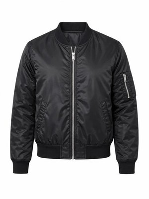 No Boundaries Mädchen schwarze Satin Bomberjacke Alter 11-13 Jahre Y2K leicht