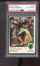 1973 Topps #255 Reggie Jackson AUTO SIGNED Autograph Card PSA/DNA Baseball COA