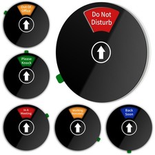 Office Door Sign - Do Not Disturb, Please Knock, In A 6 x 6 inches, Black