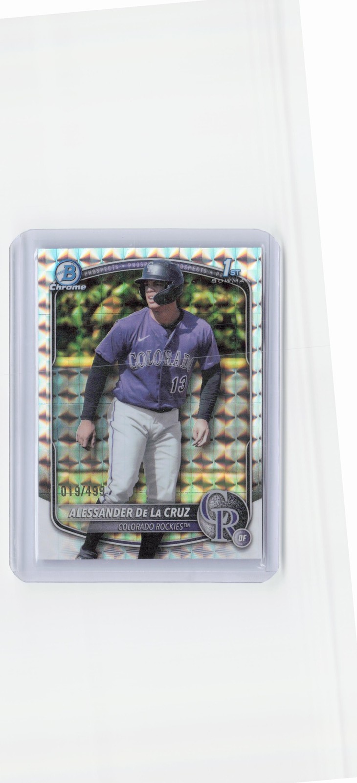 2025 Bowman Chrome #BCP-219 Alessander De La Cruz Prospects Geometric #/499