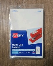 Avery Multi-Use Removable Labels, 1" x 3", Print or Write ID Labels, White, 250