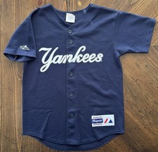 Vintage New York Yankees Derek Jeter Jersey Youth M Majestic USA Made