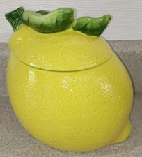 Lovely Lemon Cookie Jar Canister With Removable Lid By Market Square