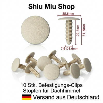 10 x Befestigungs-Clips Stopfen Innenraum Dachhimmel für Ford XW7Z6302354AA6  