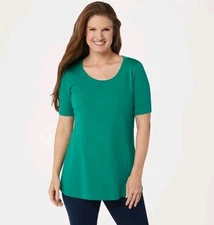 New In Package Isaac Mizrahi Live! Essentials Pima Cotton Swing Tunic Size XL...