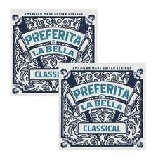 2 Pack La Bella 1-P Preferita Classical Guitar Strings Nylon Full Set