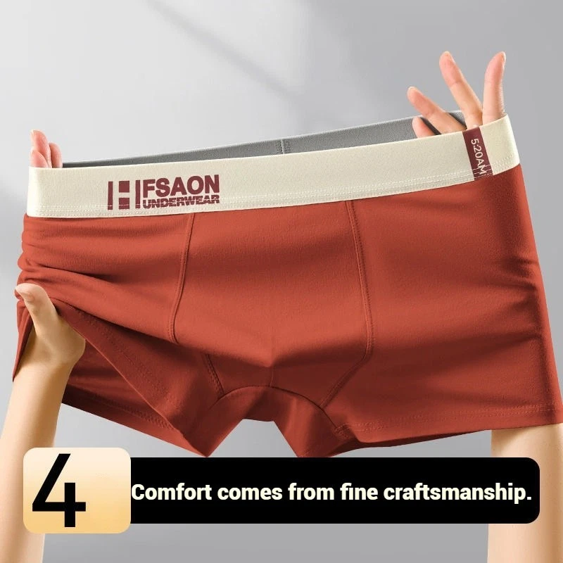 4 PIEZAS Calzoncillos boxer suaves transpirables cómodos para hombre Foto 2 de 4