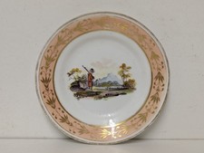 A Jolly Rare Mason's Hand-painted Porcelain Plate Depicting Countryside Pursuits
