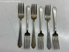 (E) Lunt William and Mary Sterling Silver Forks