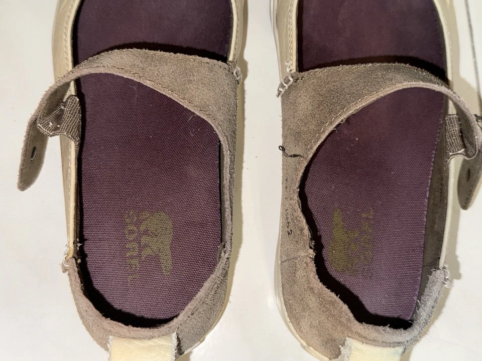 Женский ремешок Sorel Sentry Mary Jane Duck Slip On кремовая кожа коричневый замшевый 7,5 - Изображение 4 из 4