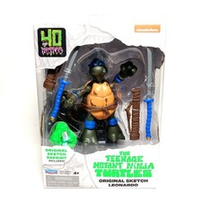 NEW Playmates 2024 Teenage Mutant Ninja Turtles Original Sketch Leonardo Figure