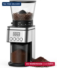 Conical Burr Coffee Grinder Electric,Stainless Steel Coffee Grinder for Home, Ad