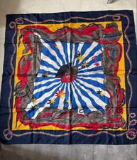 Used Celine Large Silk Scarf   100 Silk   Good Condition