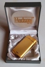 Vintage Hadson Gold Metal Electric Lighter in Box with Paperwork Unused