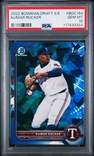 2022 Bowman Draft Sapphire 1st Kumar Rocker RC #BDC164 PSA 10