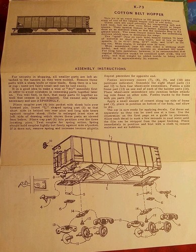 ACF Missouri Pacific Covered Hopper E&B Valley Railroad HO Kit MoPac Cotton Belt - Picture 5 of 9