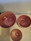 Hull Mauve?  Nesting Bowls Set of 3 Ovenproof USA 5.5",  7.5" And 9.5" Diameter