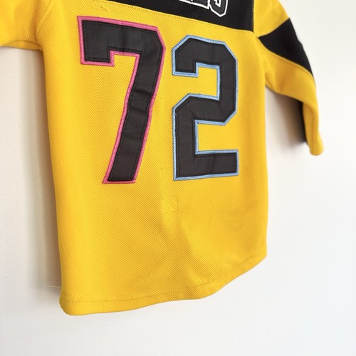 BADBOY Headgear Classics Hockey Yellow Jersey Size XS Biggie Smalls - Picture 4 of 8