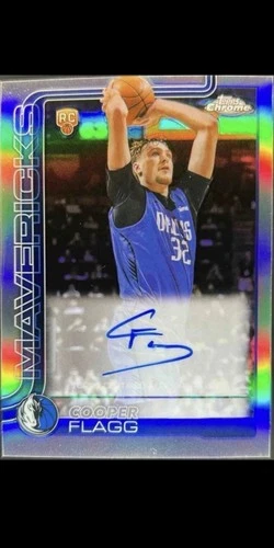 Cooper Flagg Topps Chrome 2025 Rookie On Card Auto Refractor Chase Pack