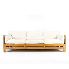 Retro Vintage Danish Pine Cane Sofa 3 Person Seat Seater Mid Century 50s 60s 70s