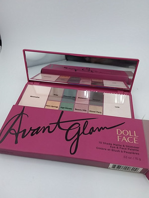 Doll Face Avant Glam 10 Shade Matte & Shimmer Eye & Face Palette .53 oz