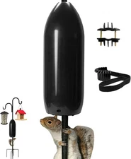 Squirrel Baffle for Bird Feeders Pole,Blocks Squirrels from Climbing Black 