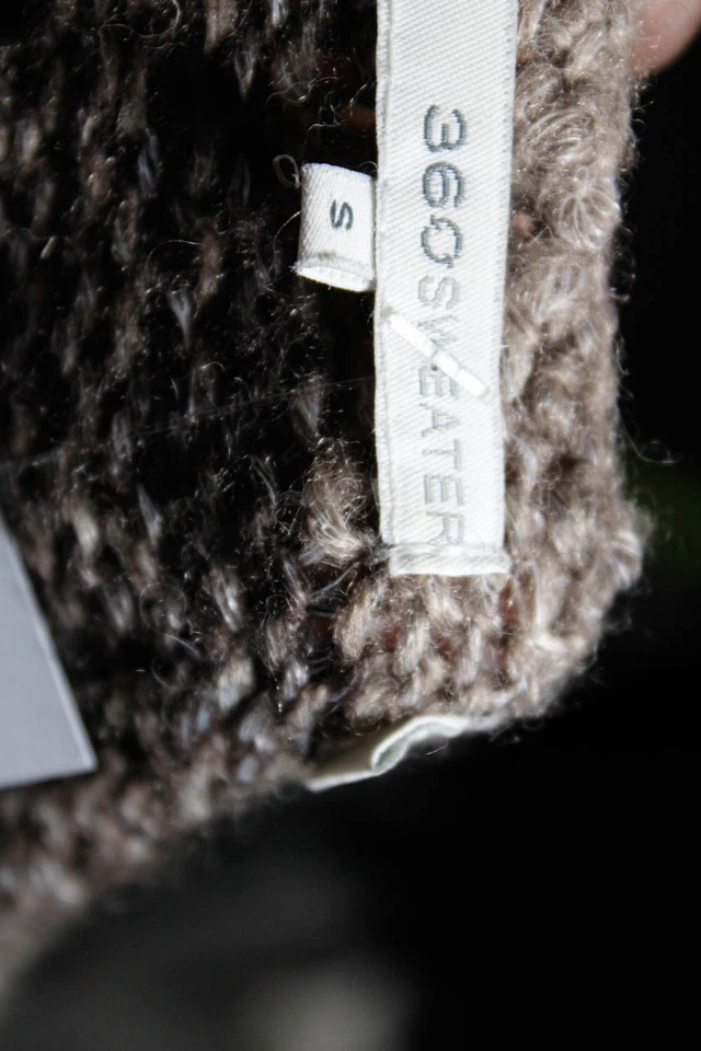 Suéter 360 Para Mujer Cuello Redondo Mangas Largas Pullover Suéter Marrón Talla S Foto 4 de 4