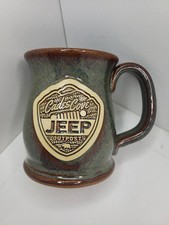 JEEP Sunset Hill Stoneware SHS Handcrafted Coffee Mug Cades Cove Outpost TN EUC
